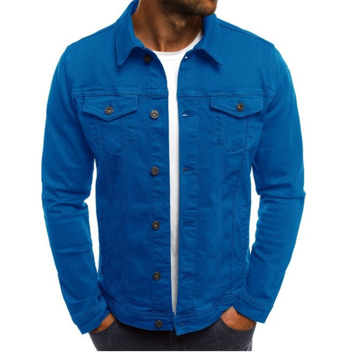 Felix | Veste en jean pour homme avec patte de boutonnage