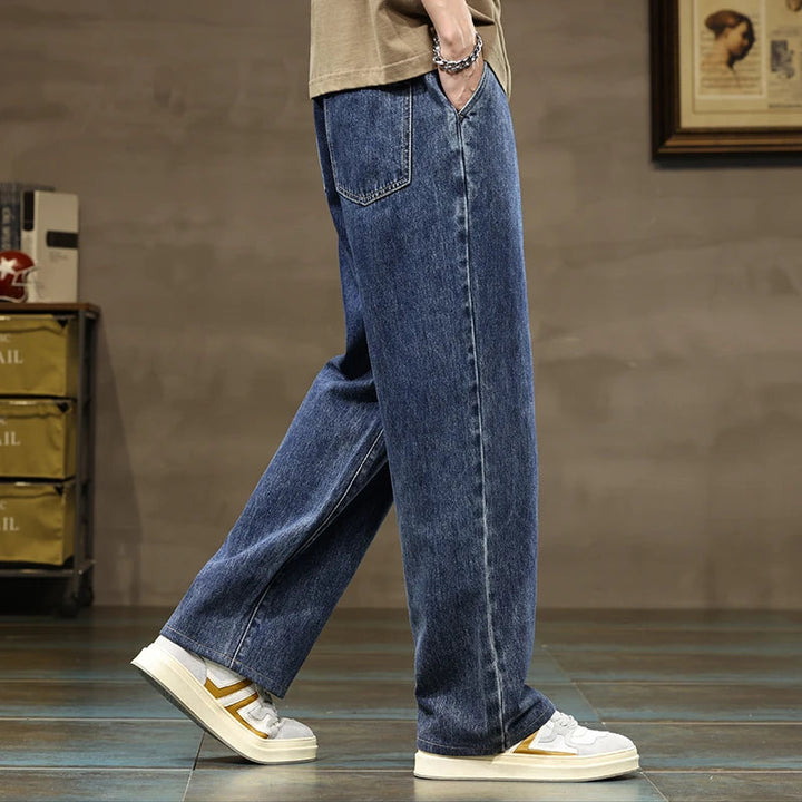 Felix | Herren Weite Jeans mit Kordelzug