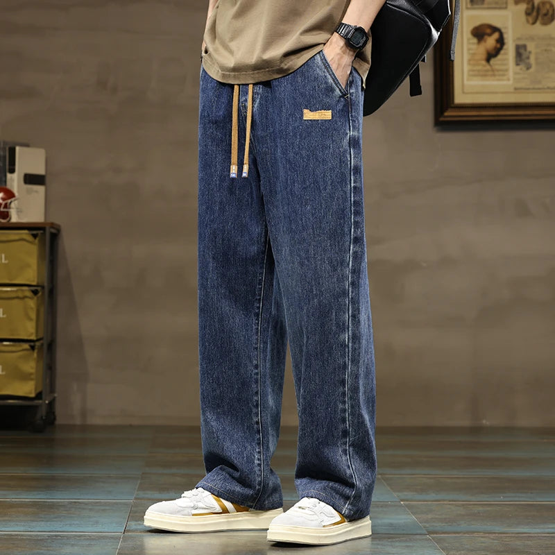 Felix | Herren Weite Jeans mit Kordelzug