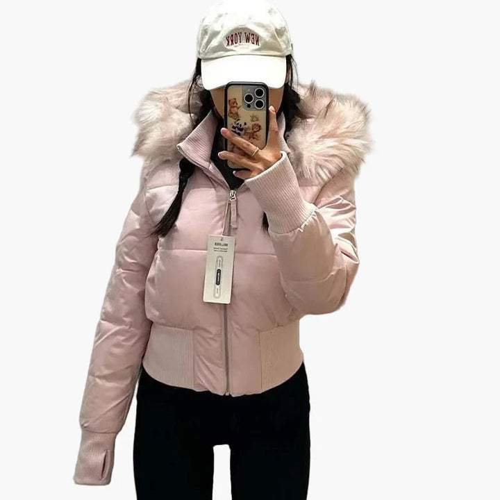 Fiona | Damen Gesteppte Winterjacke mit Kapuze