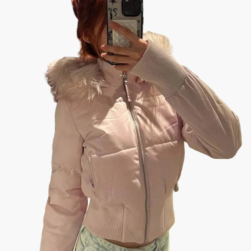 Fiona | Damen Gesteppte Winterjacke mit Kapuze