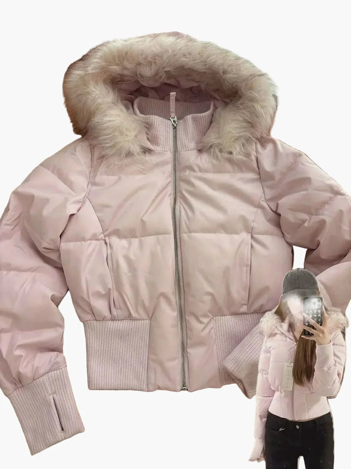 Fiona | Damen Gesteppte Winterjacke mit Kapuze