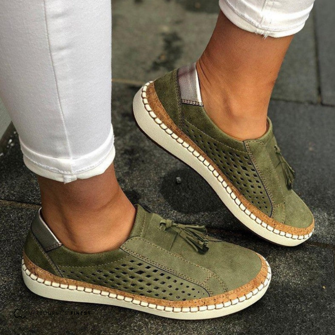 Fiona | Baskets slip-on perforées pour femme