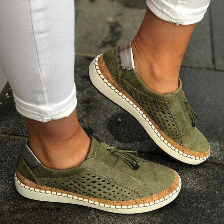 Fiona | Baskets slip-on perforées pour femme