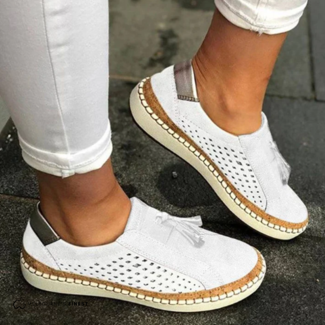 Fiona | Baskets slip-on perforées pour femme
