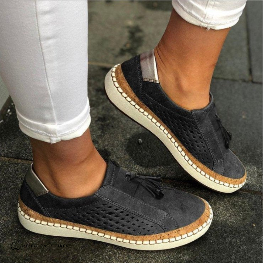 Fiona | Baskets slip-on perforées pour femme
