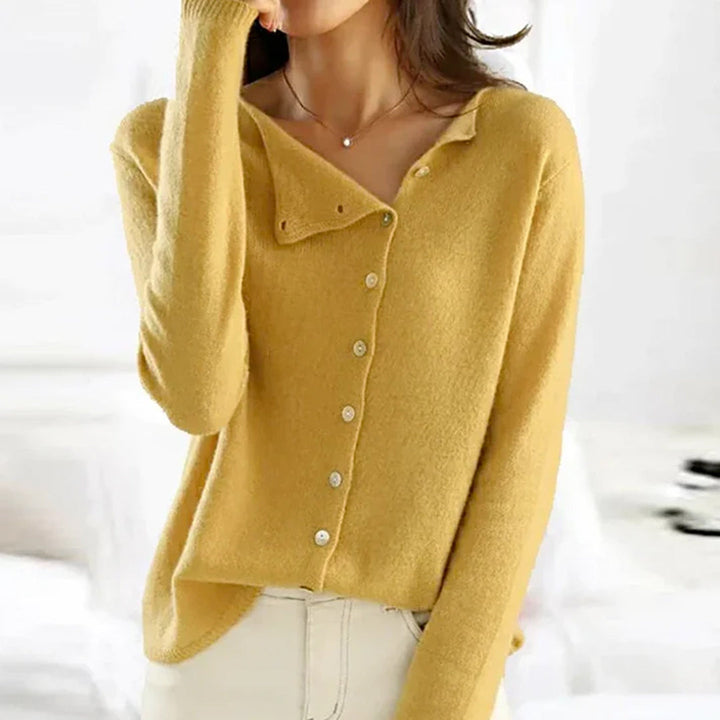 Greta | Damen Asymmetrische Strickjacke