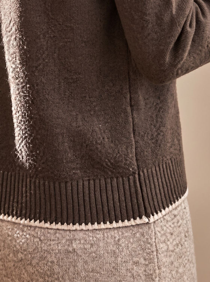 Hanna | Women's Turtleneck Sweater with Diamond Pattern