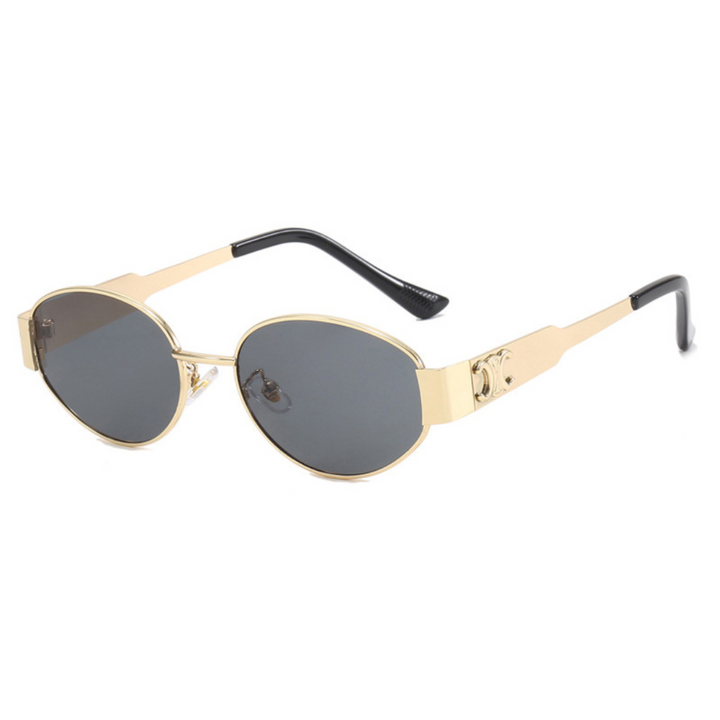 Helena | Damen Ovale Sonnenbrille mit Goldrahmen