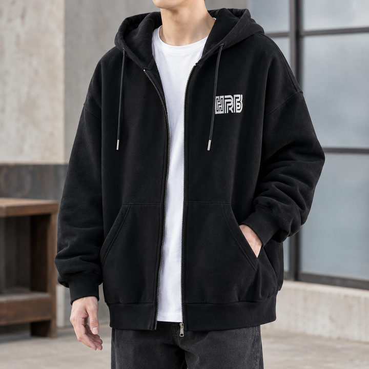 Jan | Sweat à capuche oversize zippé pour homme