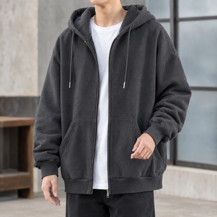 Jan | Sweat à capuche oversize zippé pour homme