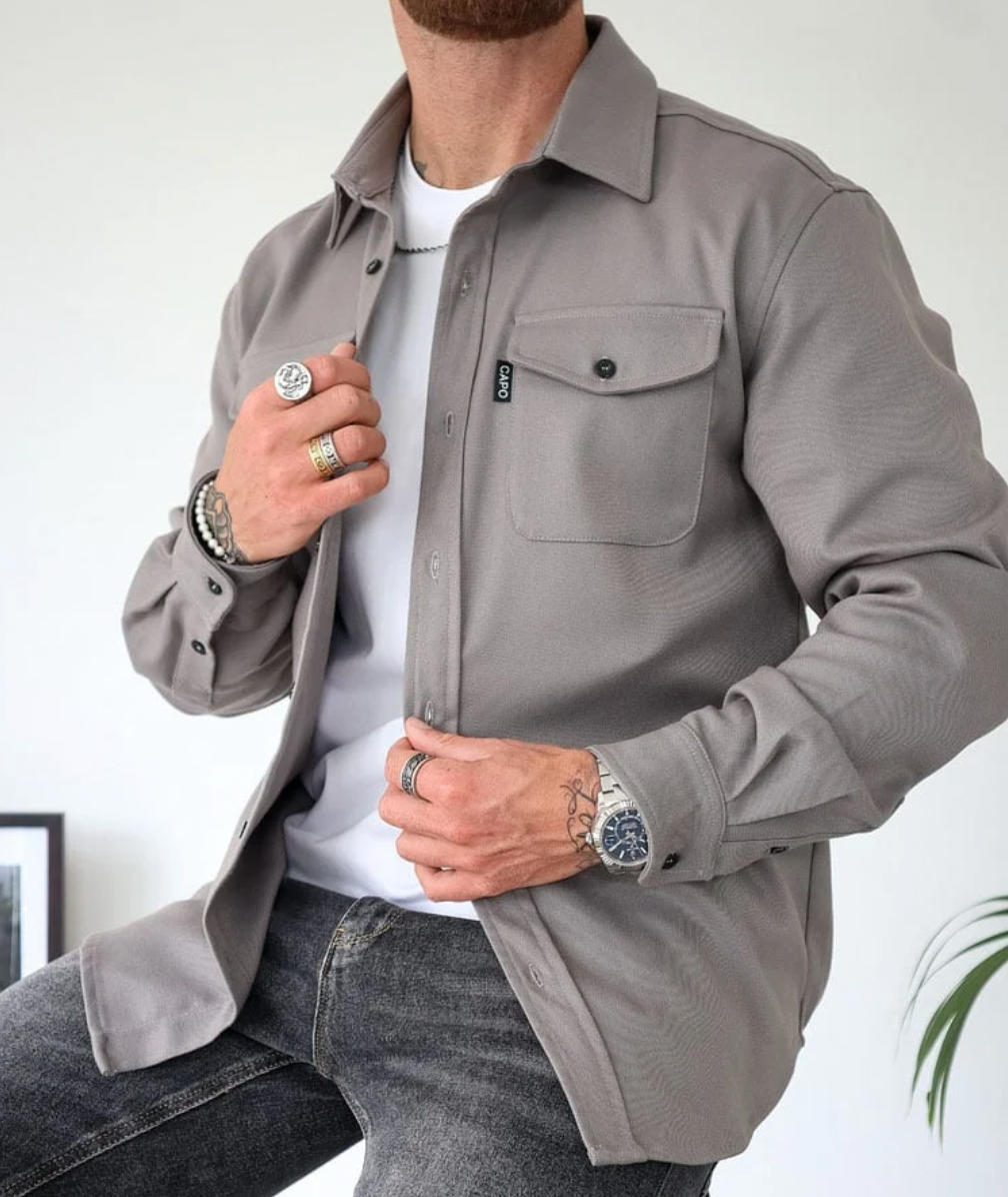 Jonas | Herren Hemdjacke mit Brusttaschen