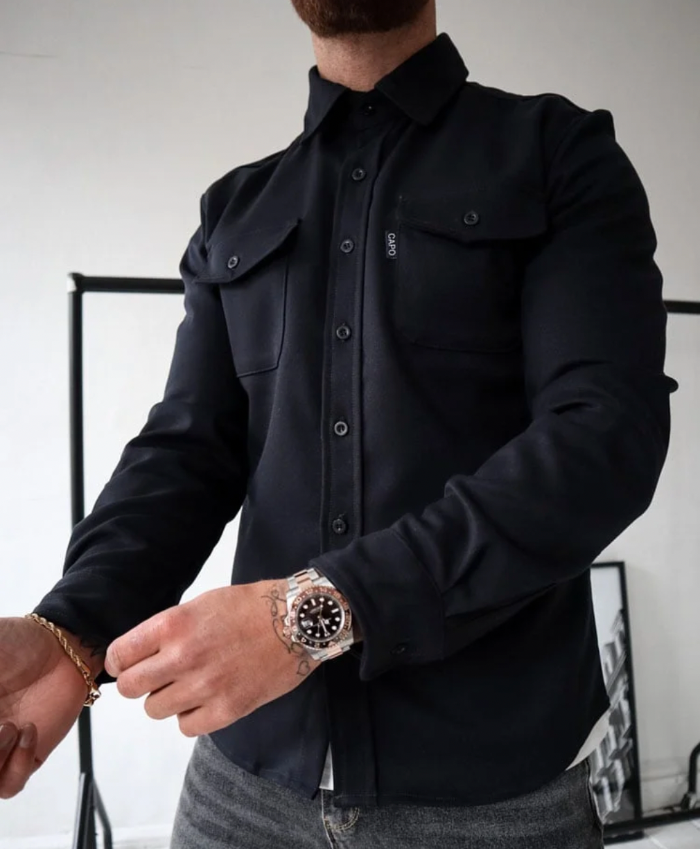 Jonas | Herren Hemdjacke mit Brusttaschen