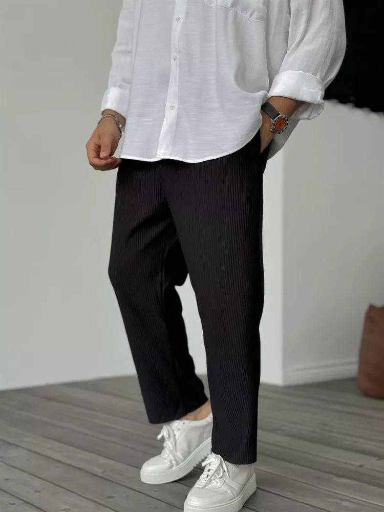 Julian | Herren Gerippte Straight-Leg Hose