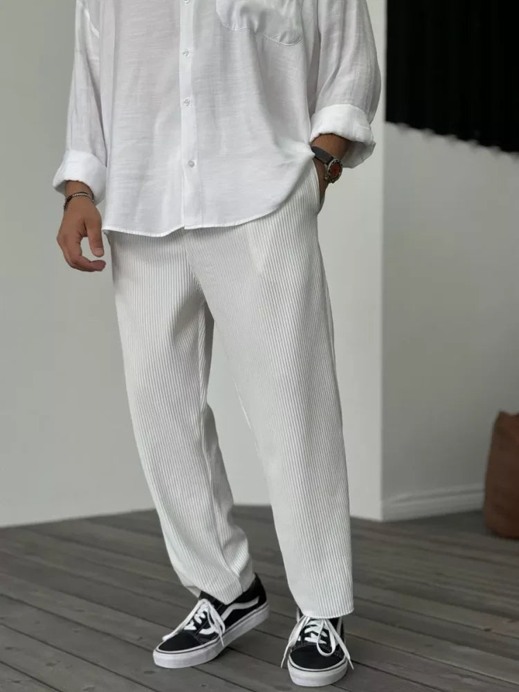 Julian | Herren Gerippte Straight-Leg Hose