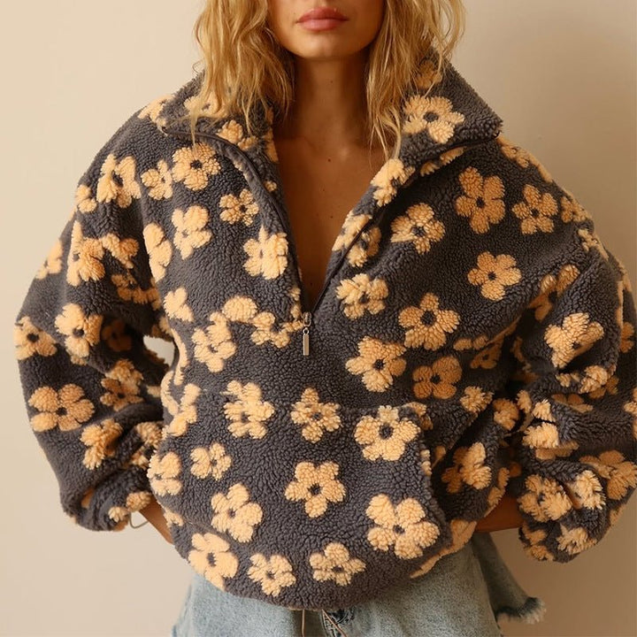 Lara | Damen Oversized Teddy Jacke