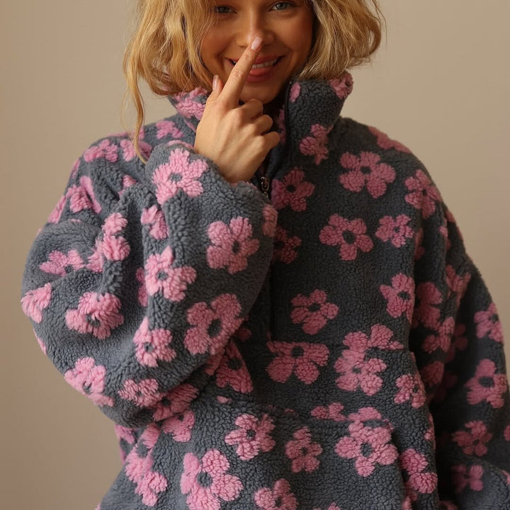 Lara | Damen Oversized Teddy Jacke