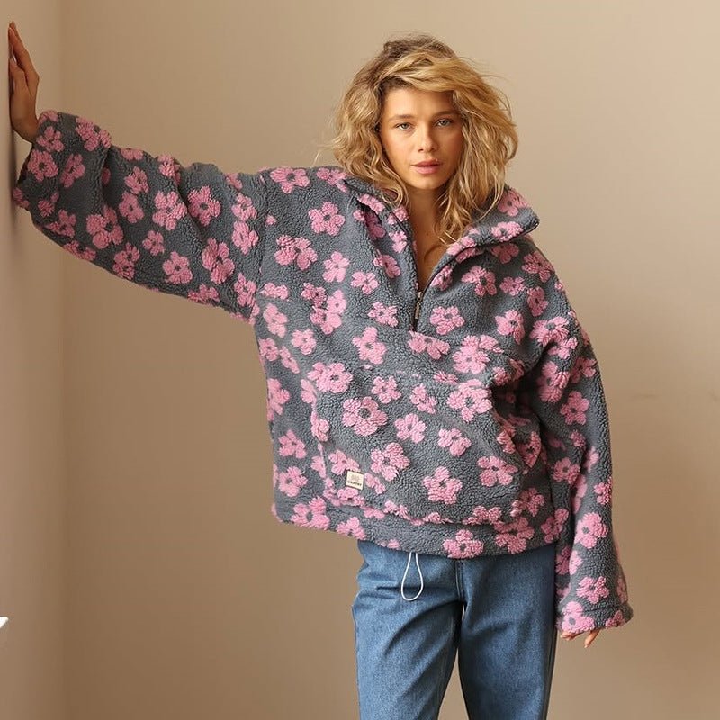 Lara | Damen Oversized Teddy Jacke