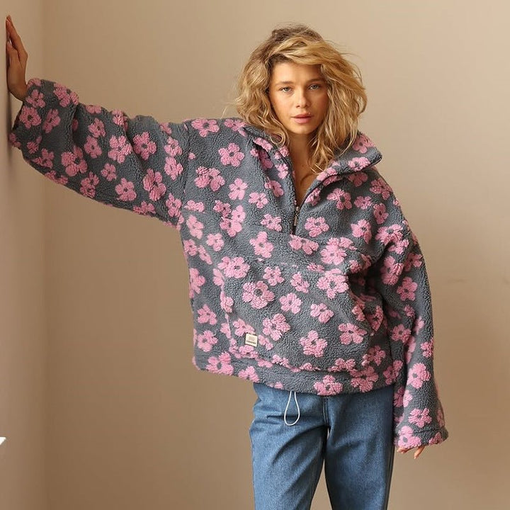 Lara | Damen Oversized Teddy Jacke