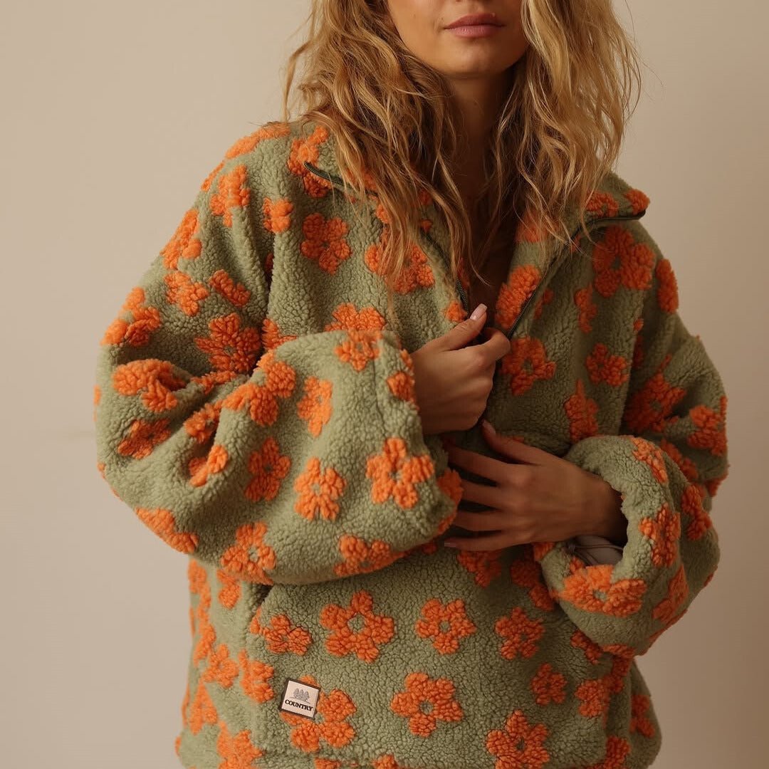Lara | Damen Oversized Teddy Jacke