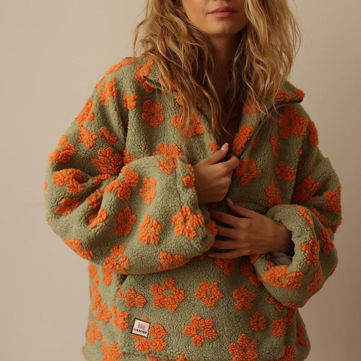 Lara | Damen Oversized Teddy Jacke