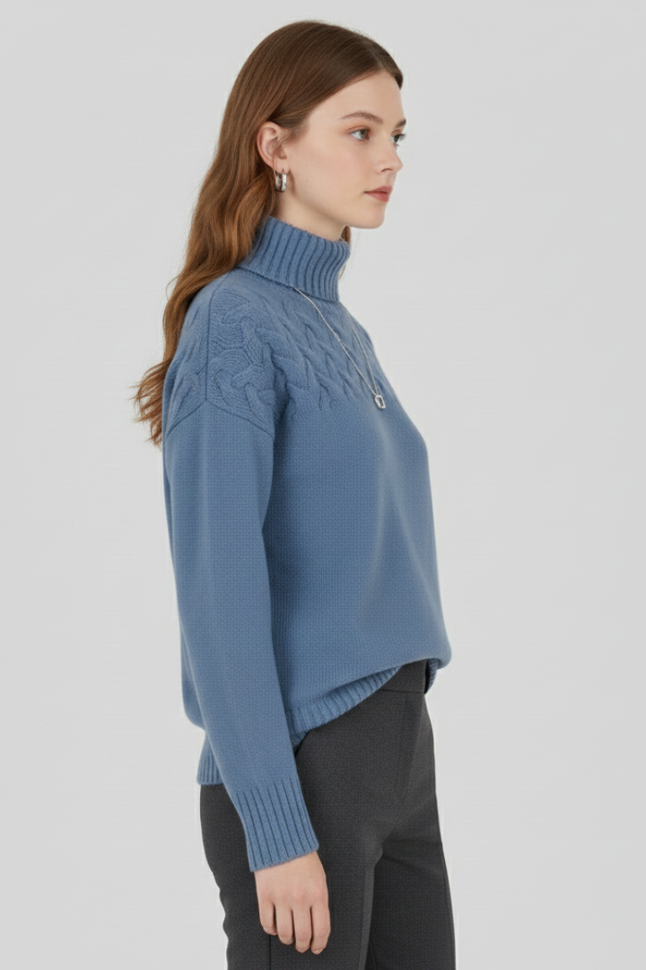 Laura | Pull en maille à col roulé pour femme