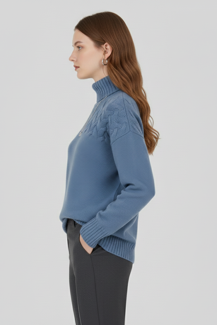Laura | Pull en maille à col roulé pour femme