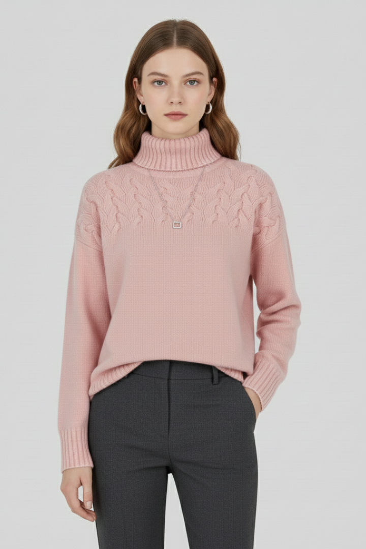 Laura | Pull en maille à col roulé pour femme