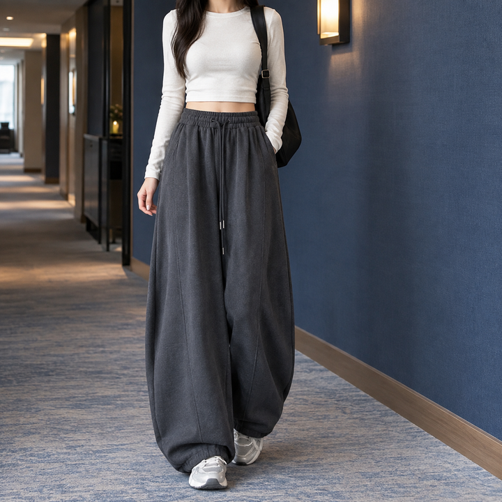 Laura | Pantalon large pour femme avec cordon de serrage