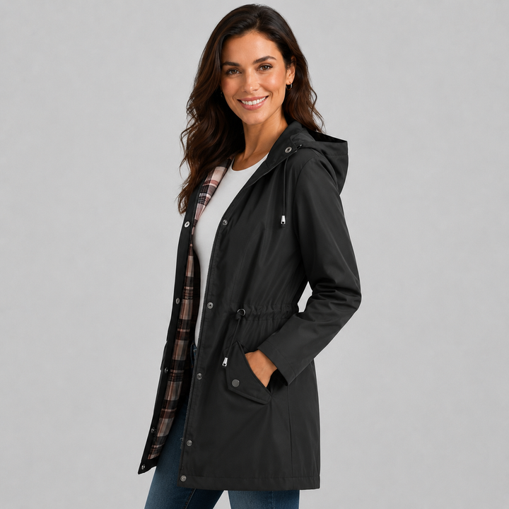 Lea | Veste de pluie longue doublée pour femme
