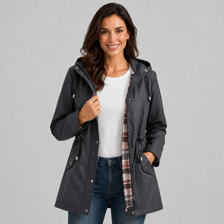 Lea | Veste de pluie longue doublée pour femme