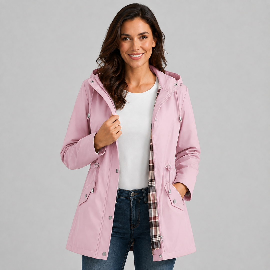 Lea | Veste de pluie longue doublée pour femme