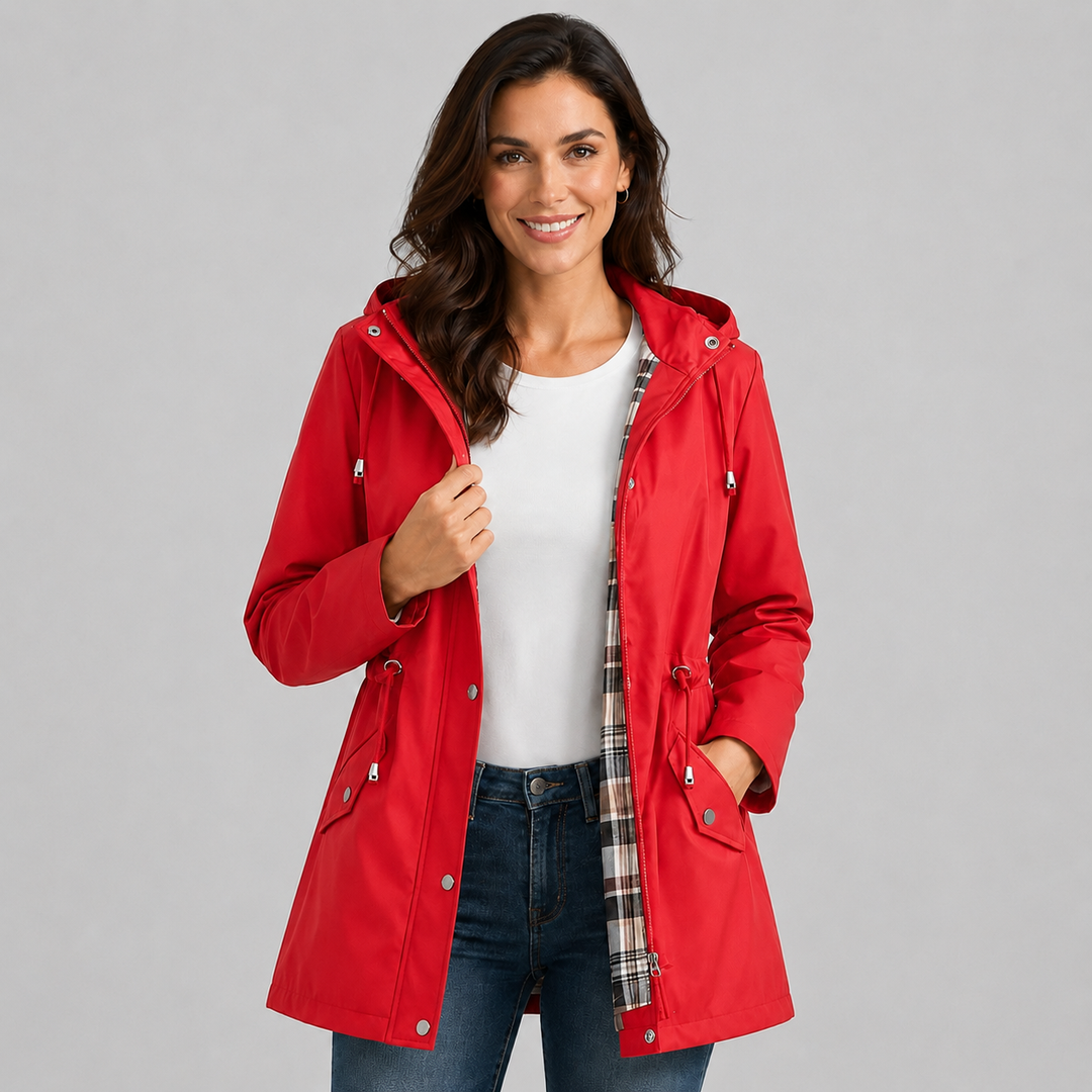 Lea | Veste de pluie longue doublée pour femme