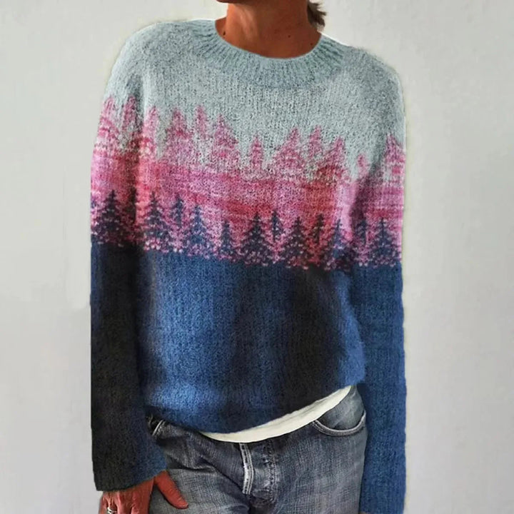 Lisa | Damen Gemusterter Strickpullover