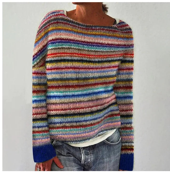Lisa | Damen Gemusterter Strickpullover