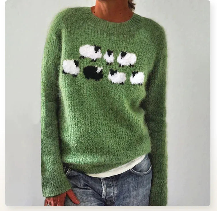 Lisa | Damen Gemusterter Strickpullover