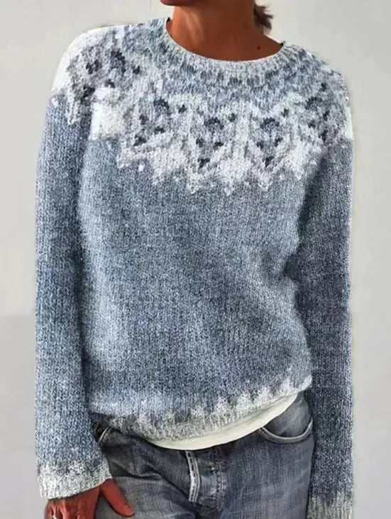 Lisa | Damen Gemusterter Strickpullover