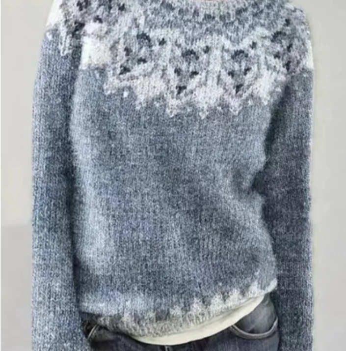 Lisa | Damen Gemusterter Strickpullover