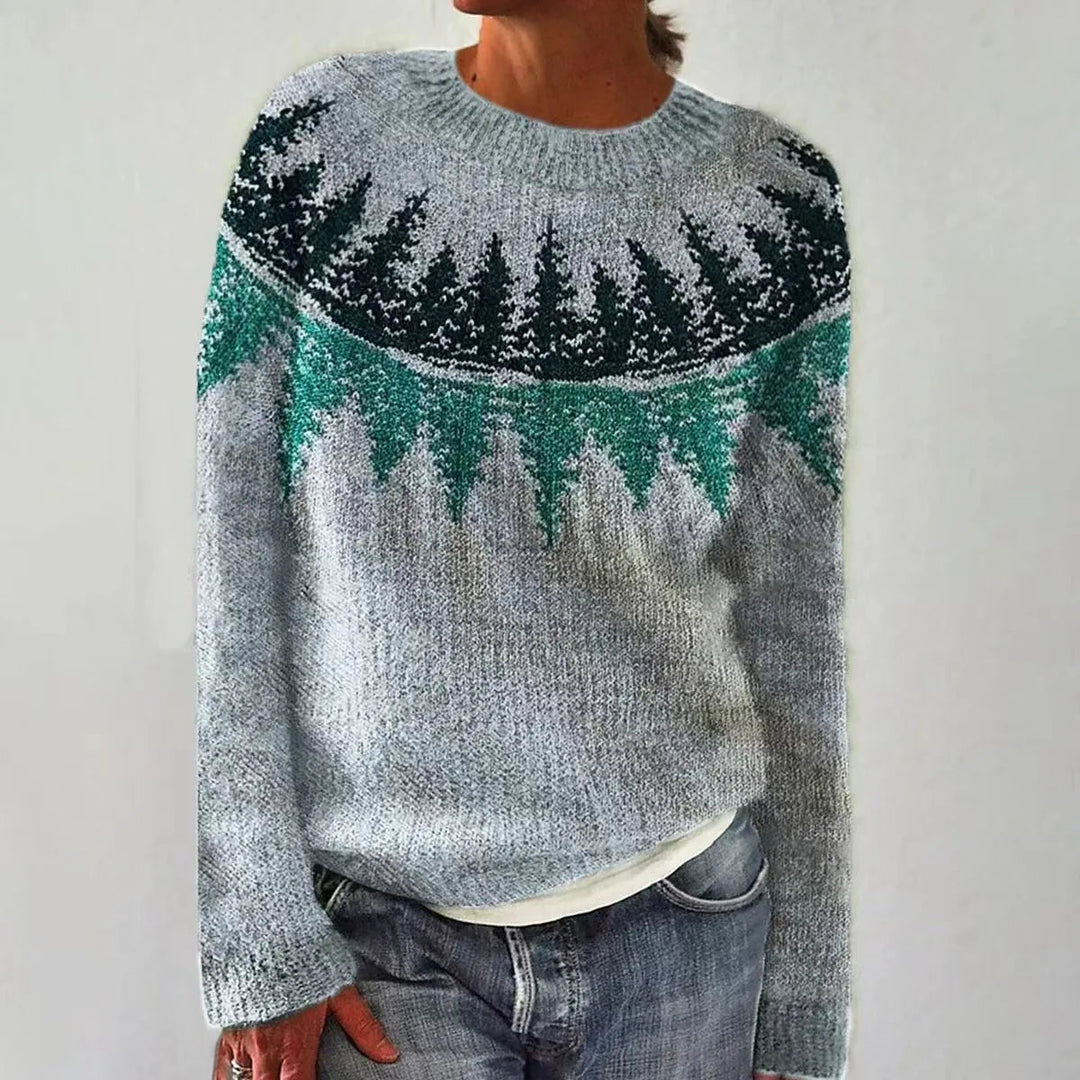 Lisa | Damen Gemusterter Strickpullover