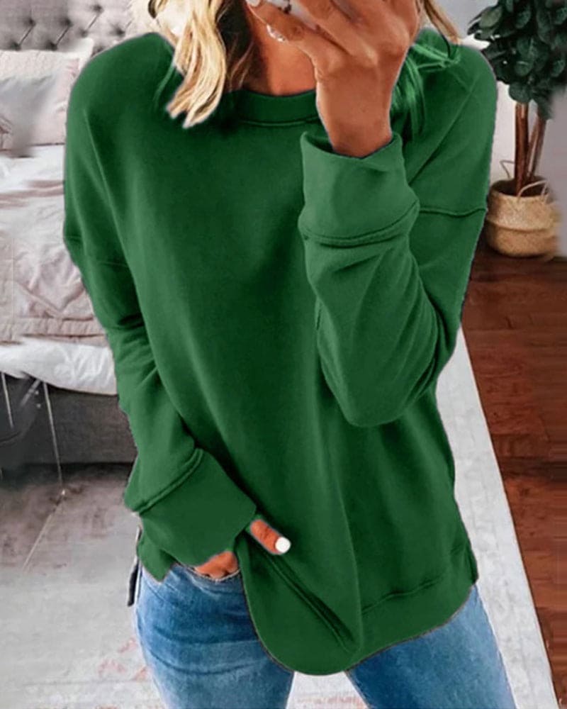 Livia | Damen Rundhals Sweatshirt