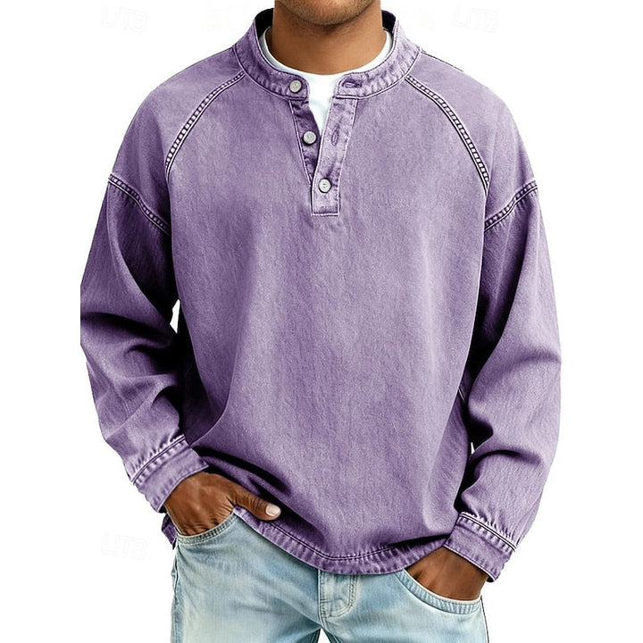 Luca | T-shirt Henley à manches longues pour homme