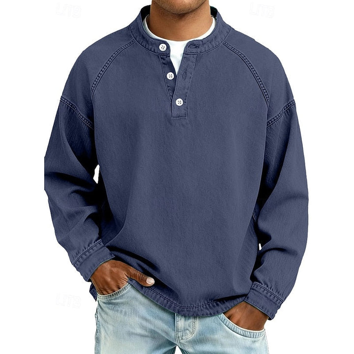 Luca | T-shirt Henley à manches longues pour homme