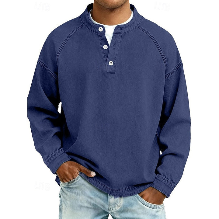 Luca | T-shirt Henley à manches longues pour homme