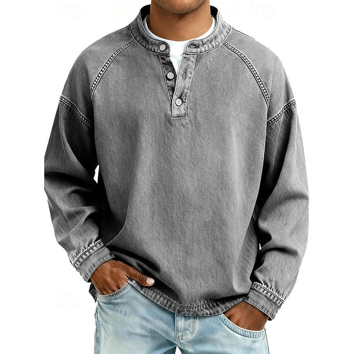 Luca | T-shirt Henley à manches longues pour homme