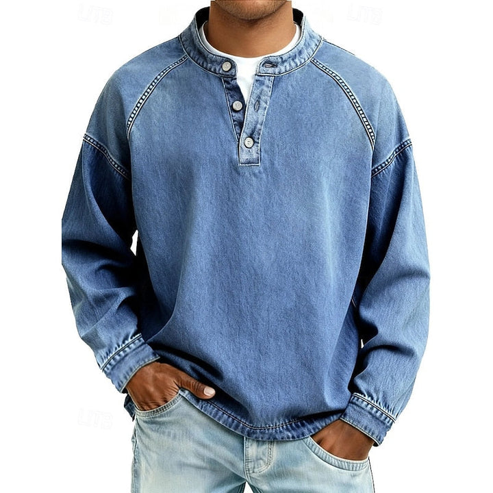 Luca | T-shirt Henley à manches longues pour homme