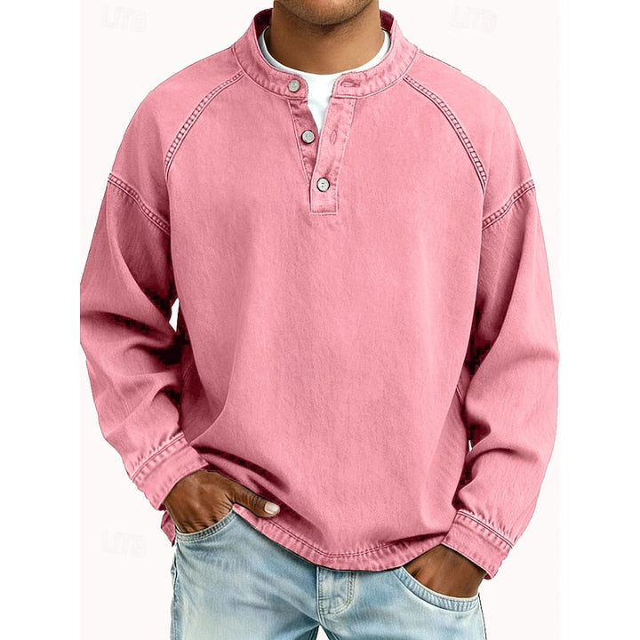 Luca | T-shirt Henley à manches longues pour homme