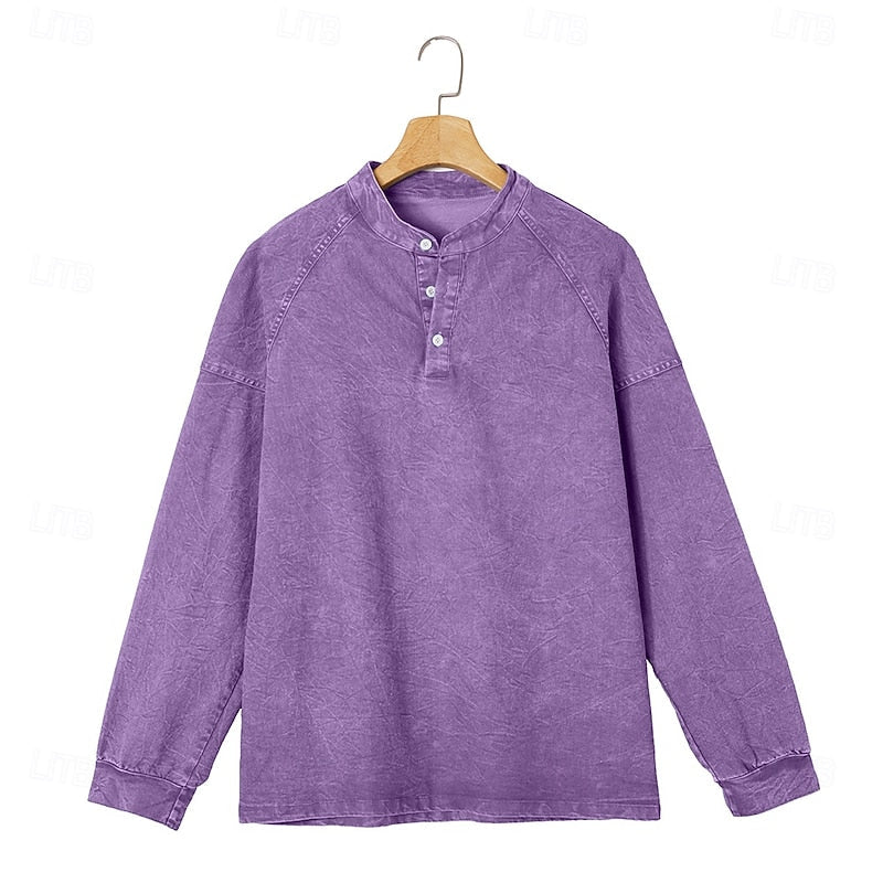 Luca | T-shirt Henley à manches longues pour homme