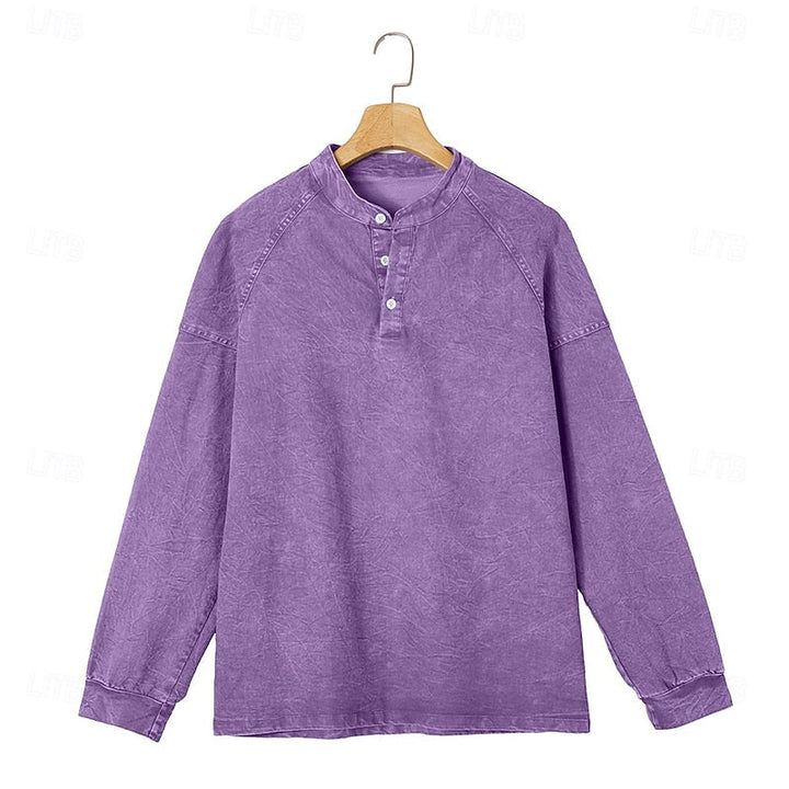 Luca | T-shirt Henley à manches longues pour homme