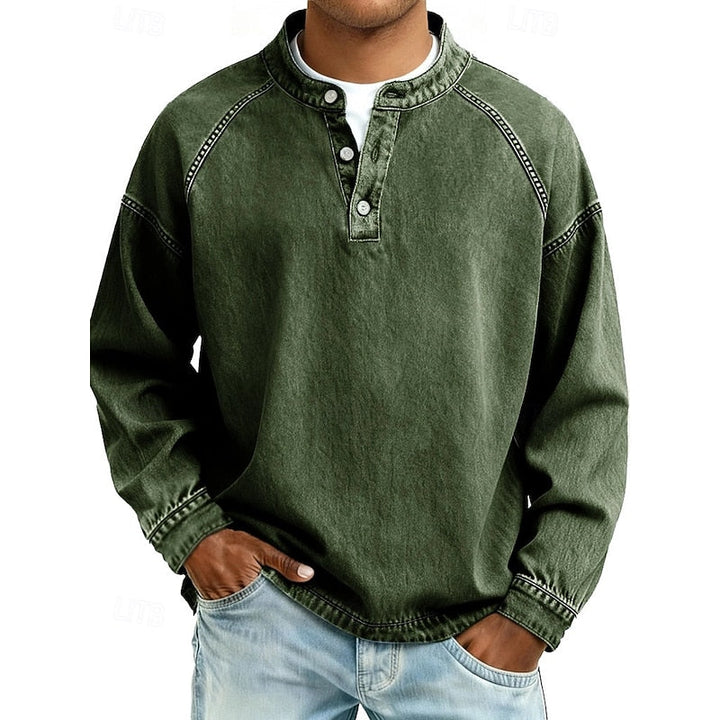 Luca | T-shirt Henley à manches longues pour homme