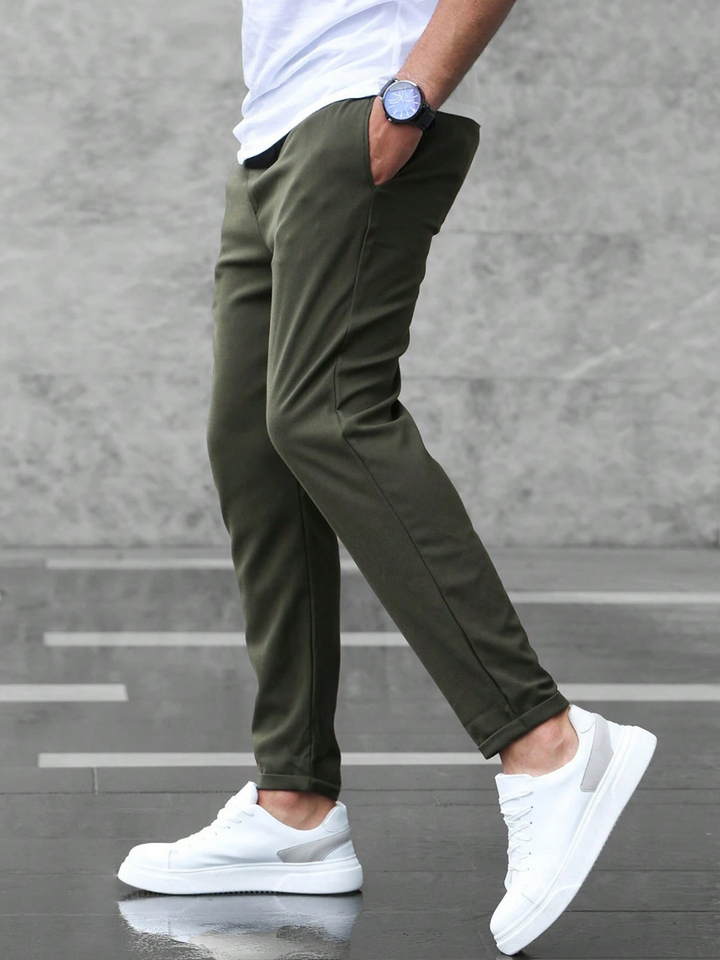 Lukas | Herren Slim Fit Hose mit Kordelzug